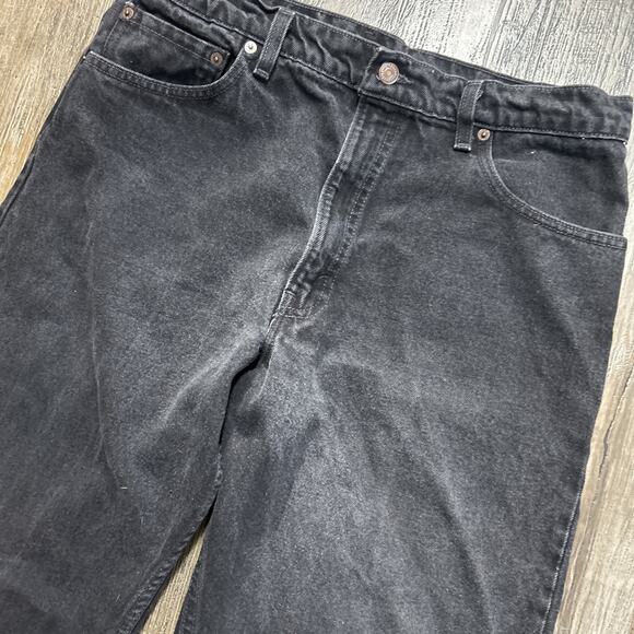 Vintage Levis Made USA 550 Black Denim Jeans Relaxed Size 36x32 - Picture 2 of 10